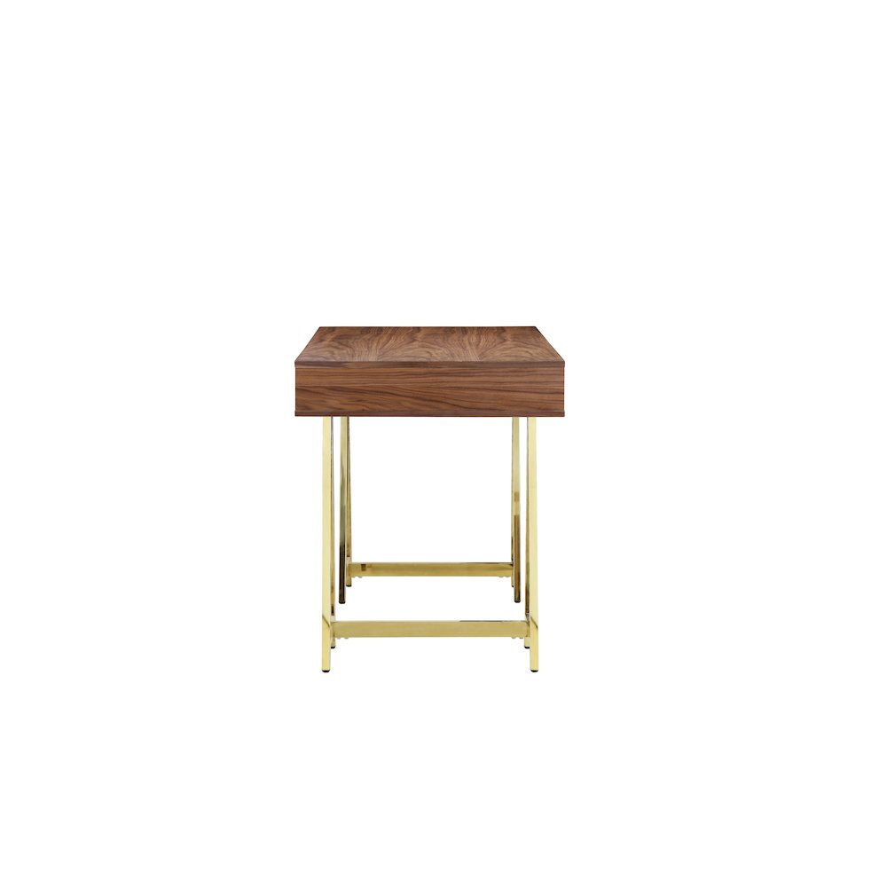 Gold Riley Desk Walnut. Picture 3
