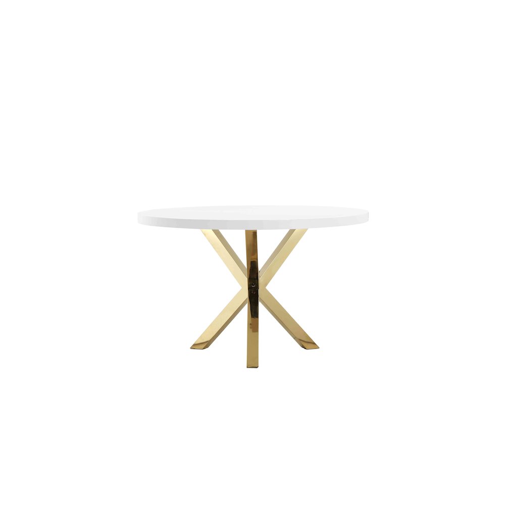 Gold Remi Dining Table White & Gold Combo. Picture 1