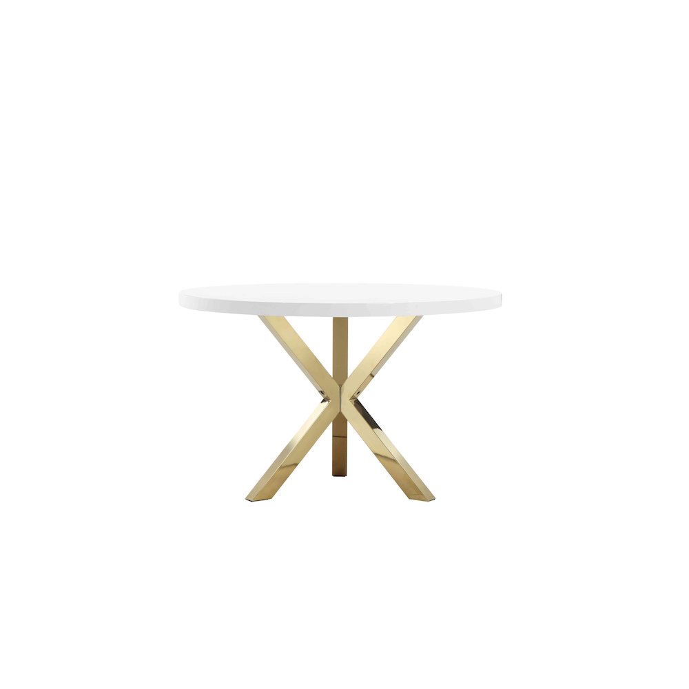 Gold Remi Dining Table White & Gold Combo. Picture 2