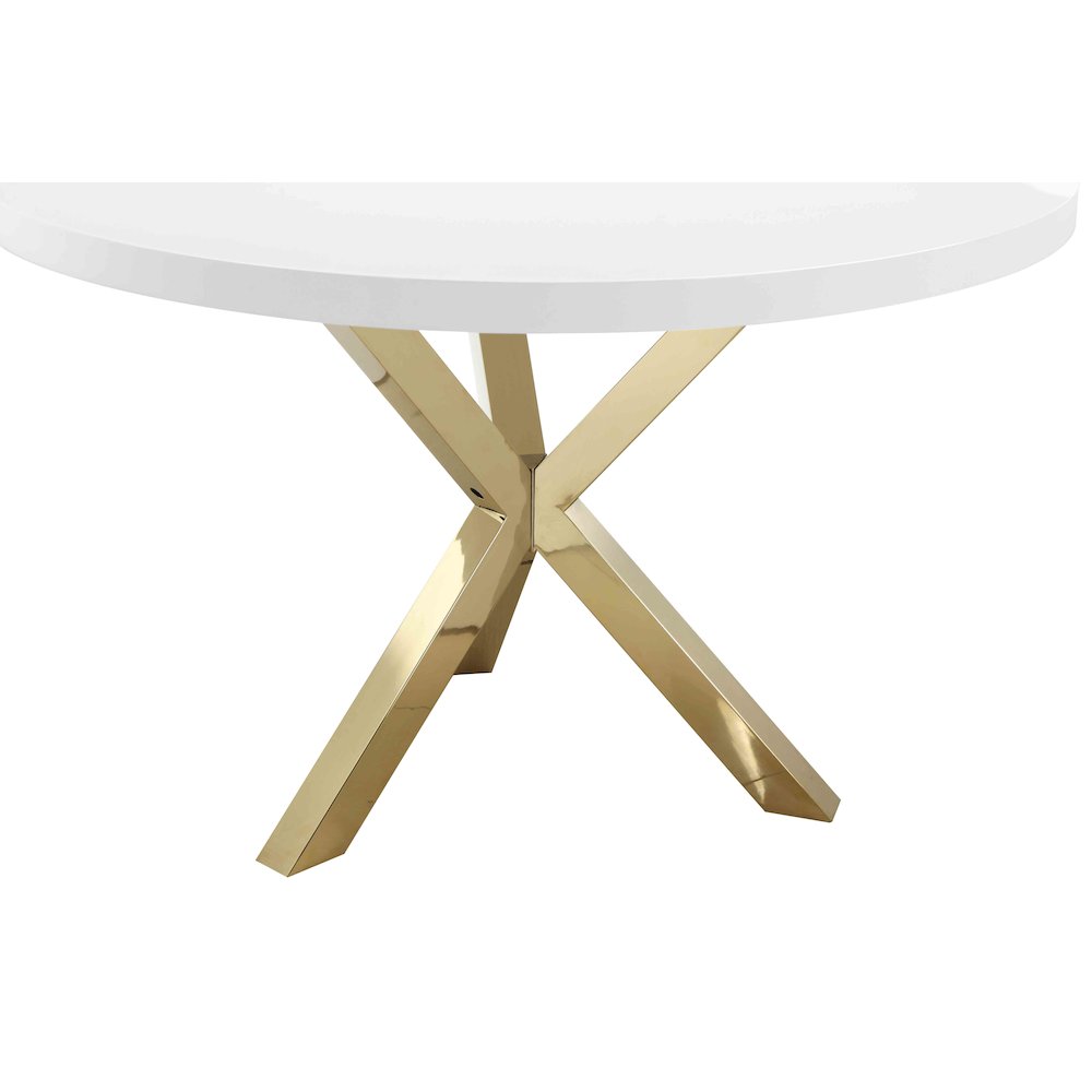 Gold Remi Dining Table White & Gold Combo. Picture 3