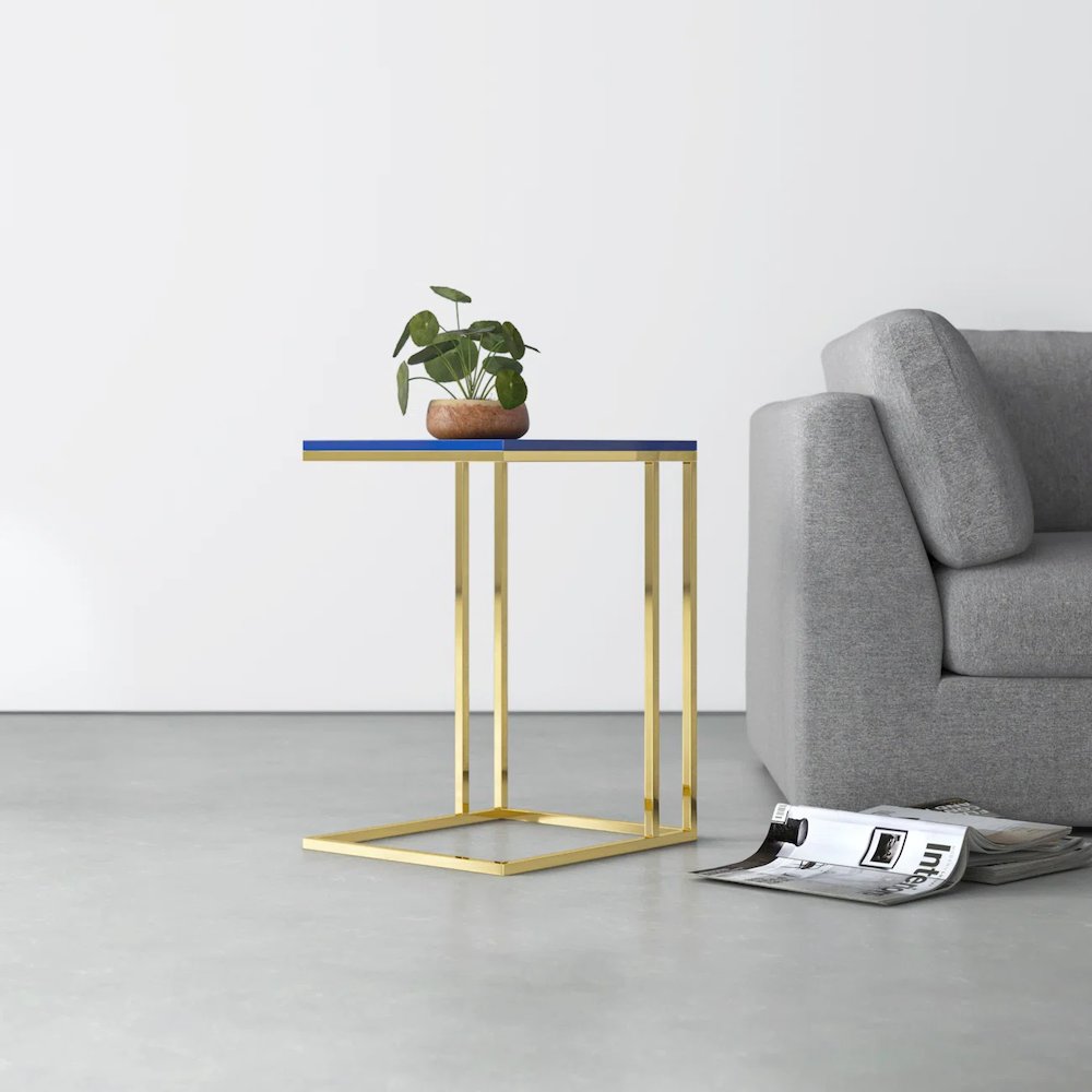 Gold Fred Tray Table White & Gold Combo. Picture 5