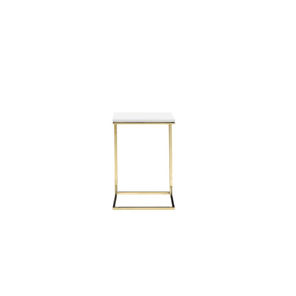 Gold Fred Tray Table White & Gold Combo. Picture 2