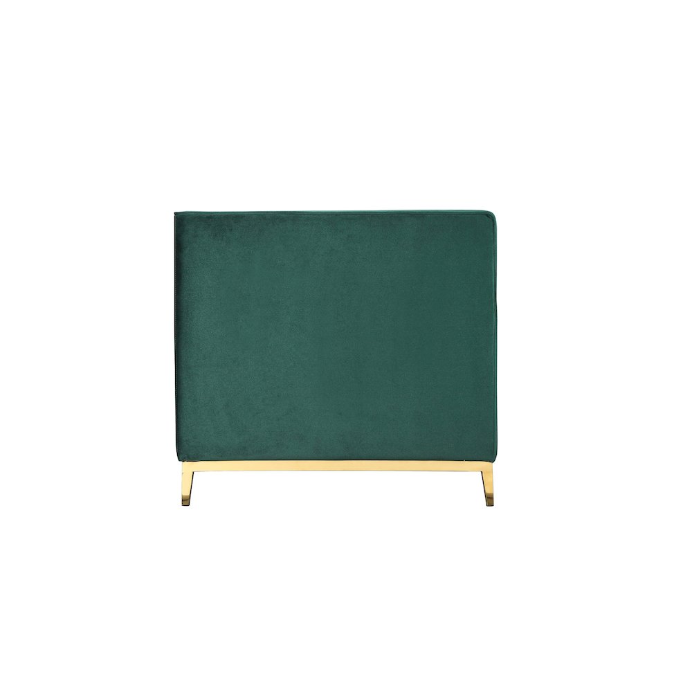 Vivienne Sofa Chair Velvet Green/Gold. Picture 4