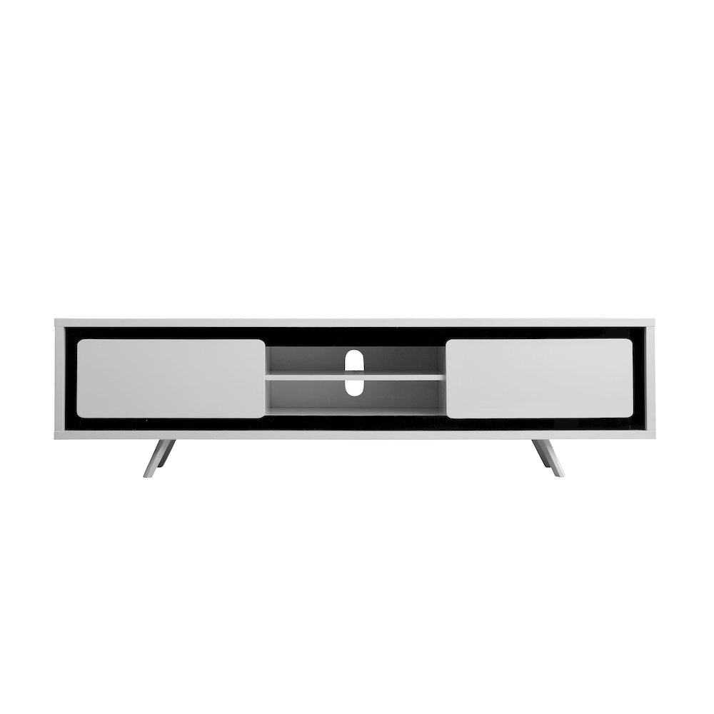 Hal Large Tv Stand White & Black Combo. Picture 1