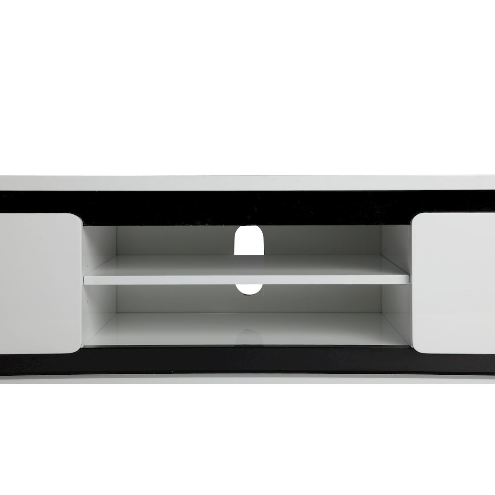 Hal Large Tv Stand White & Black Combo. Picture 3