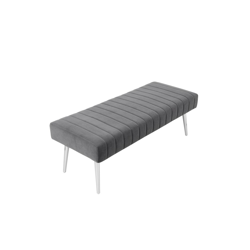 Hilda Bench Velvet Gray. Picture 2