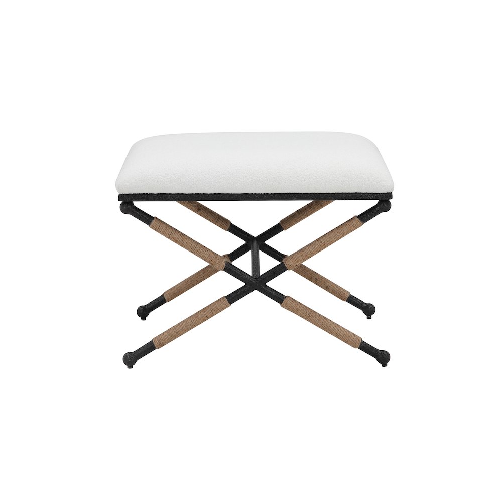 Jaipur Stool Boucle White. Picture 1