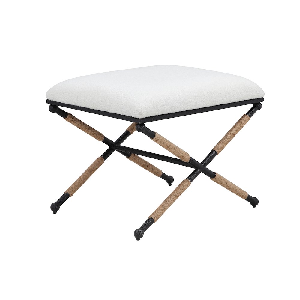 Jaipur Stool Boucle White. Picture 2