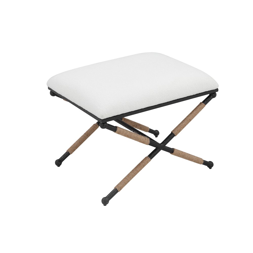 Jaipur Stool Boucle White. Picture 3