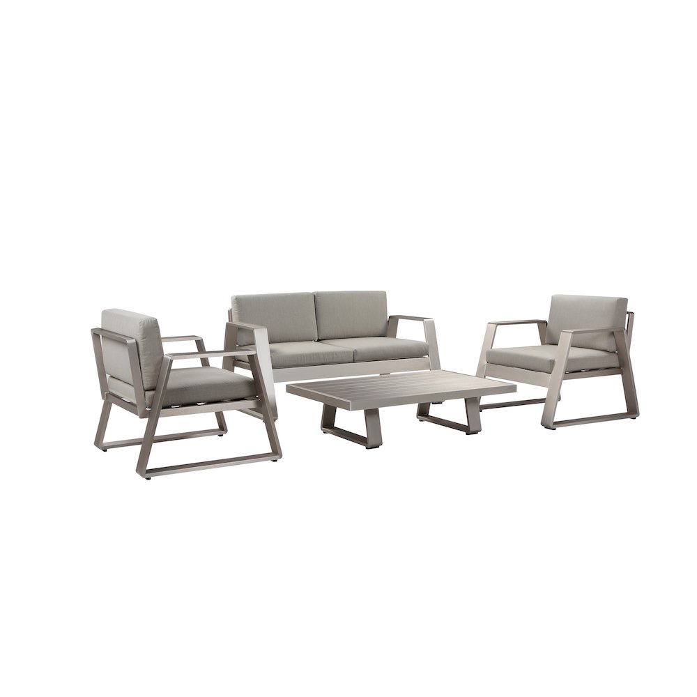 Air 4 Piece Set Grey In Aluminum. Picture 1