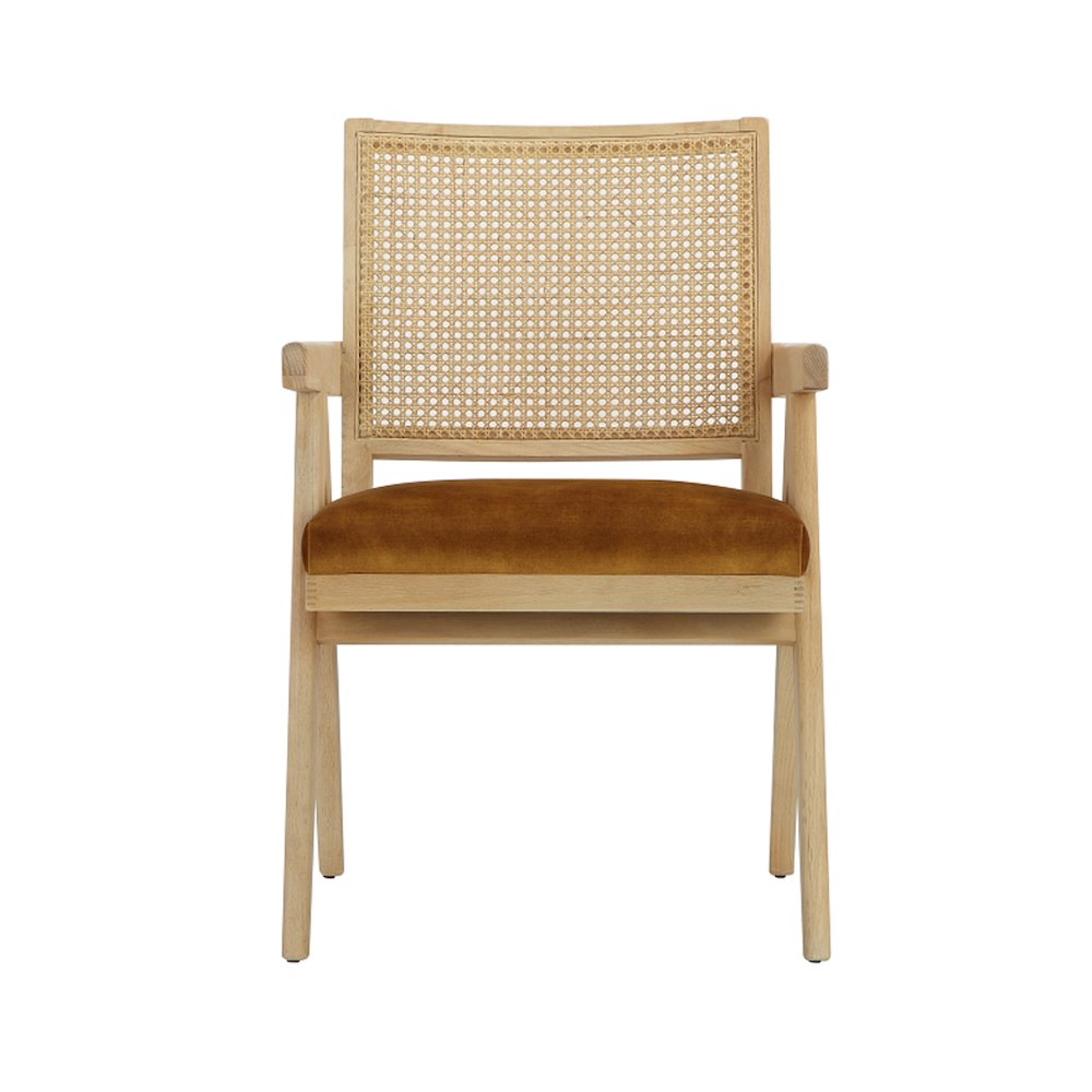 Lev Arm Chair Velvet Gold. Picture 2