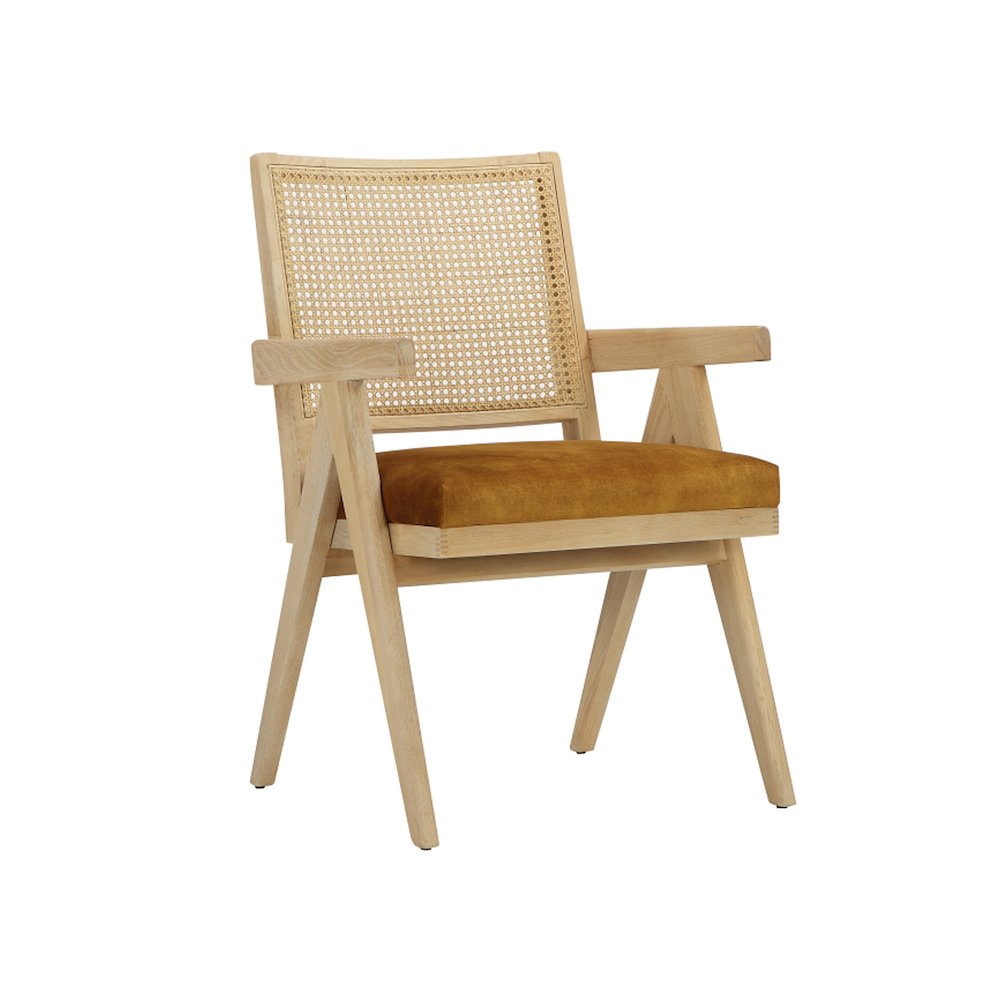 Lev Arm Chair Velvet Gold. Picture 4