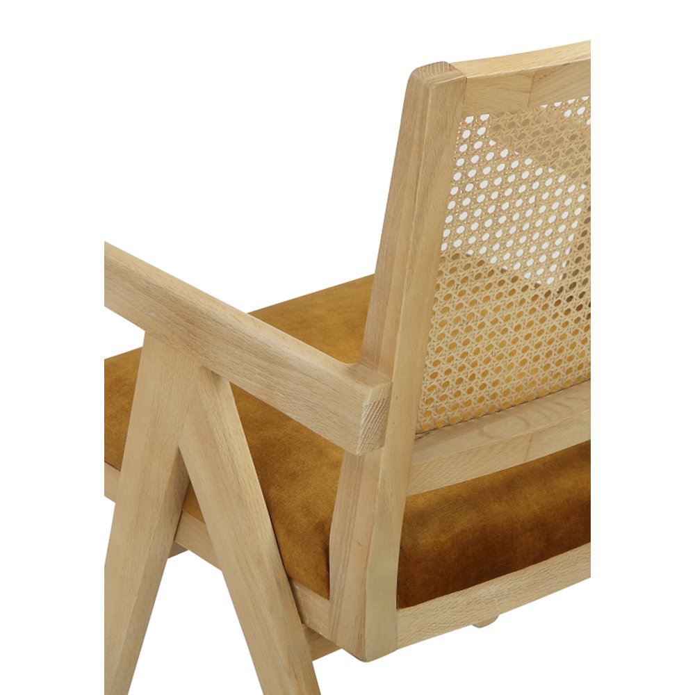 Lev Arm Chair Velvet Gold. Picture 7