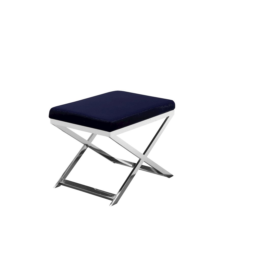 Lexi Stool Velvet Navy. Picture 1