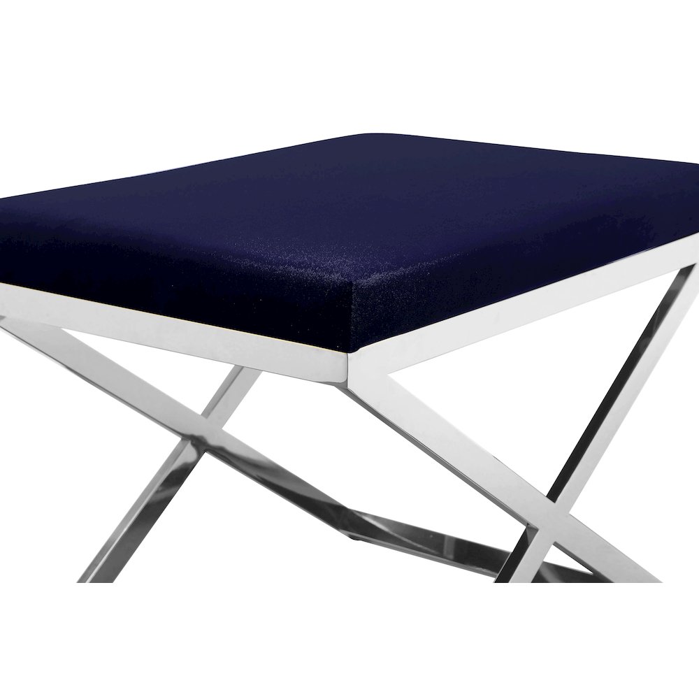 Lexi Stool Velvet Navy. Picture 2
