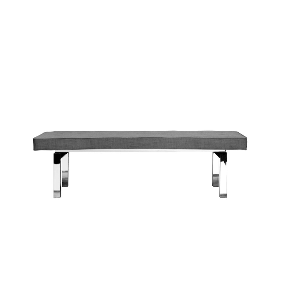 Lina Tufted Bench Charcoal. Picture 2