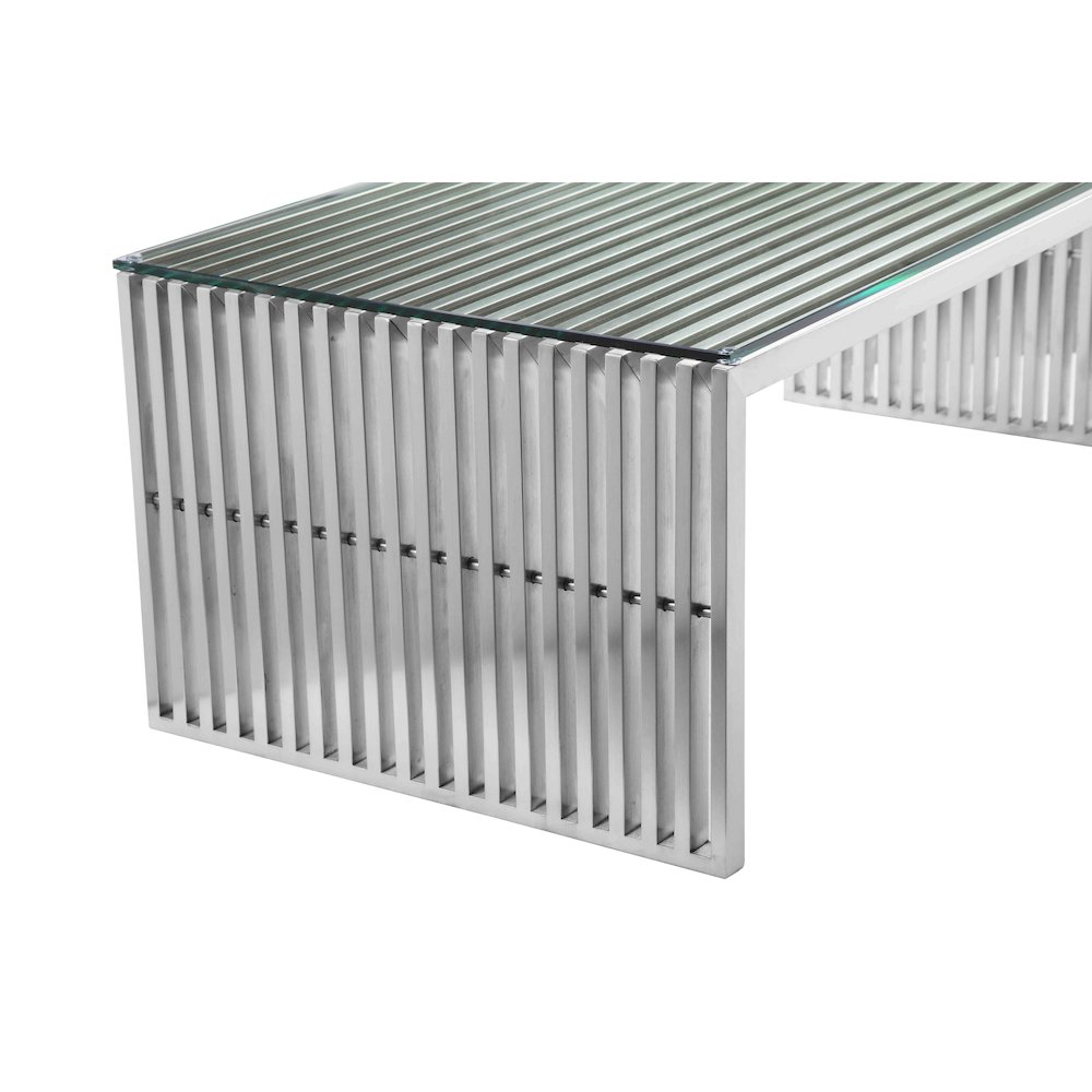 Silver Lux Coffee Table Rectangle. Picture 8