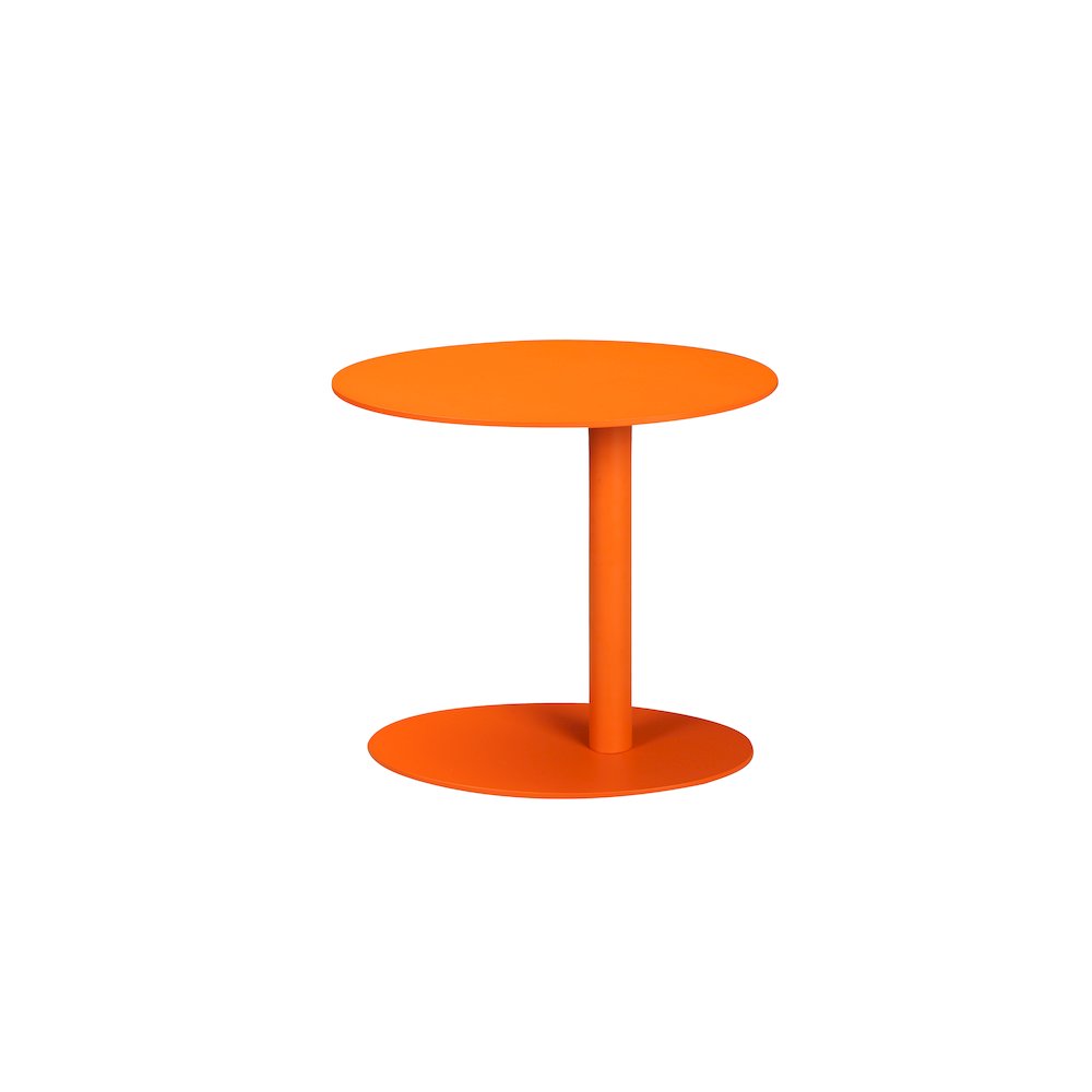Sunset Side Table, Orange In Aluminum. Picture 1