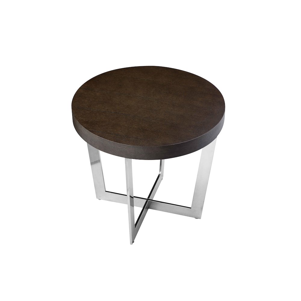 Oyster Side Table Espresso. Picture 3