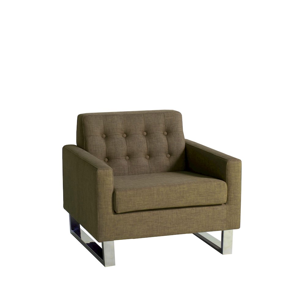 Sloan Sofa Chair Fabric Brown. Picture 1