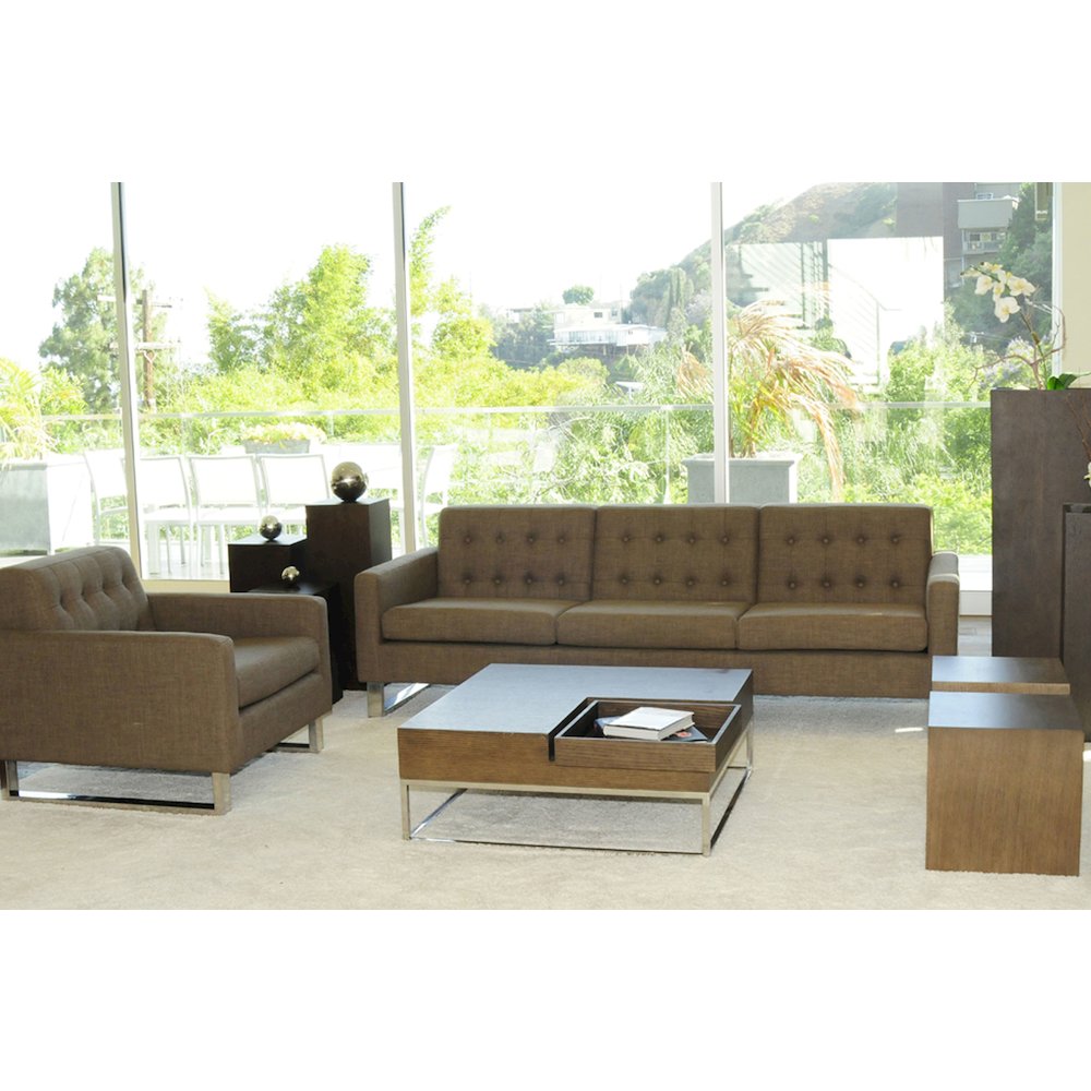Sloan Sofa Chair Fabric Brown. Picture 4