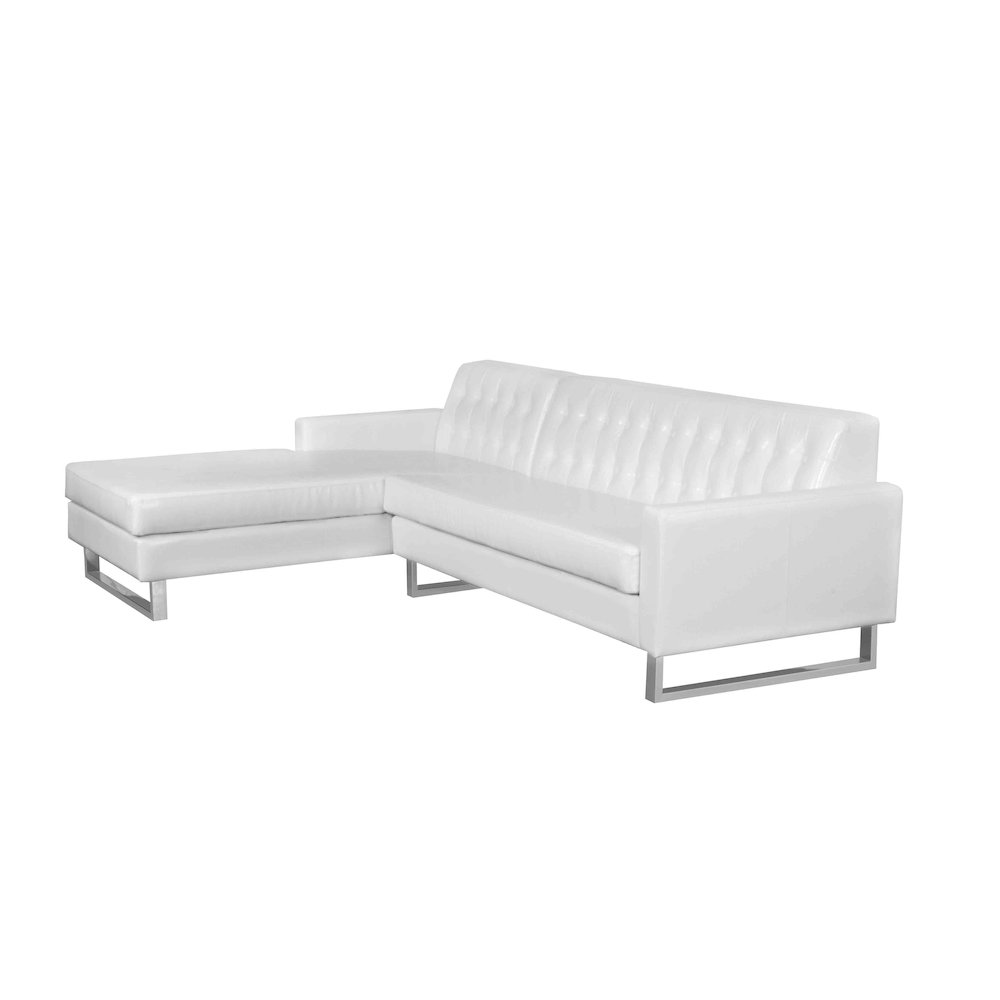 Sloan Left Arm Facing Faux Leather White. Picture 2