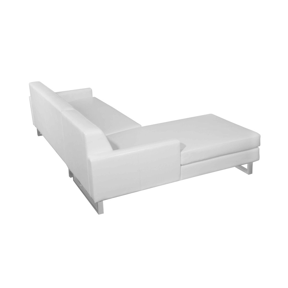 Sloan Left Arm Facing Faux Leather White. Picture 5