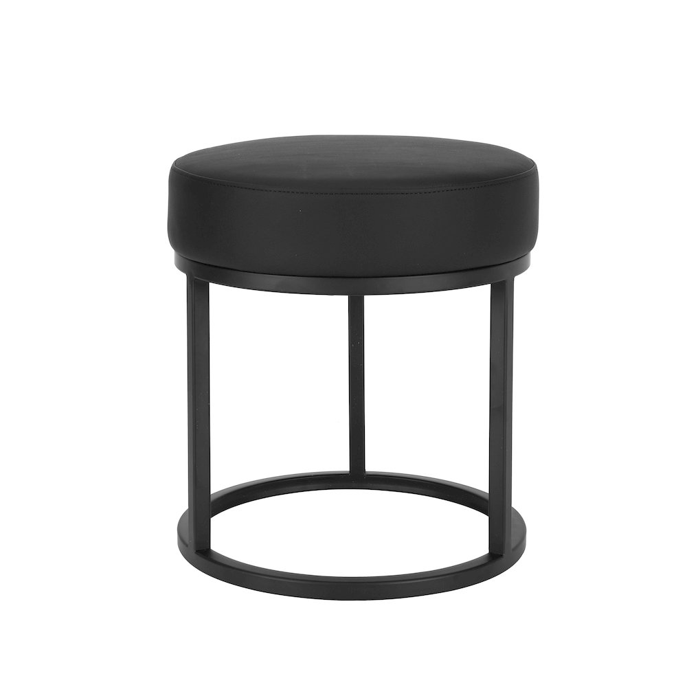 Stan Stool Faux Leather Black. Picture 2