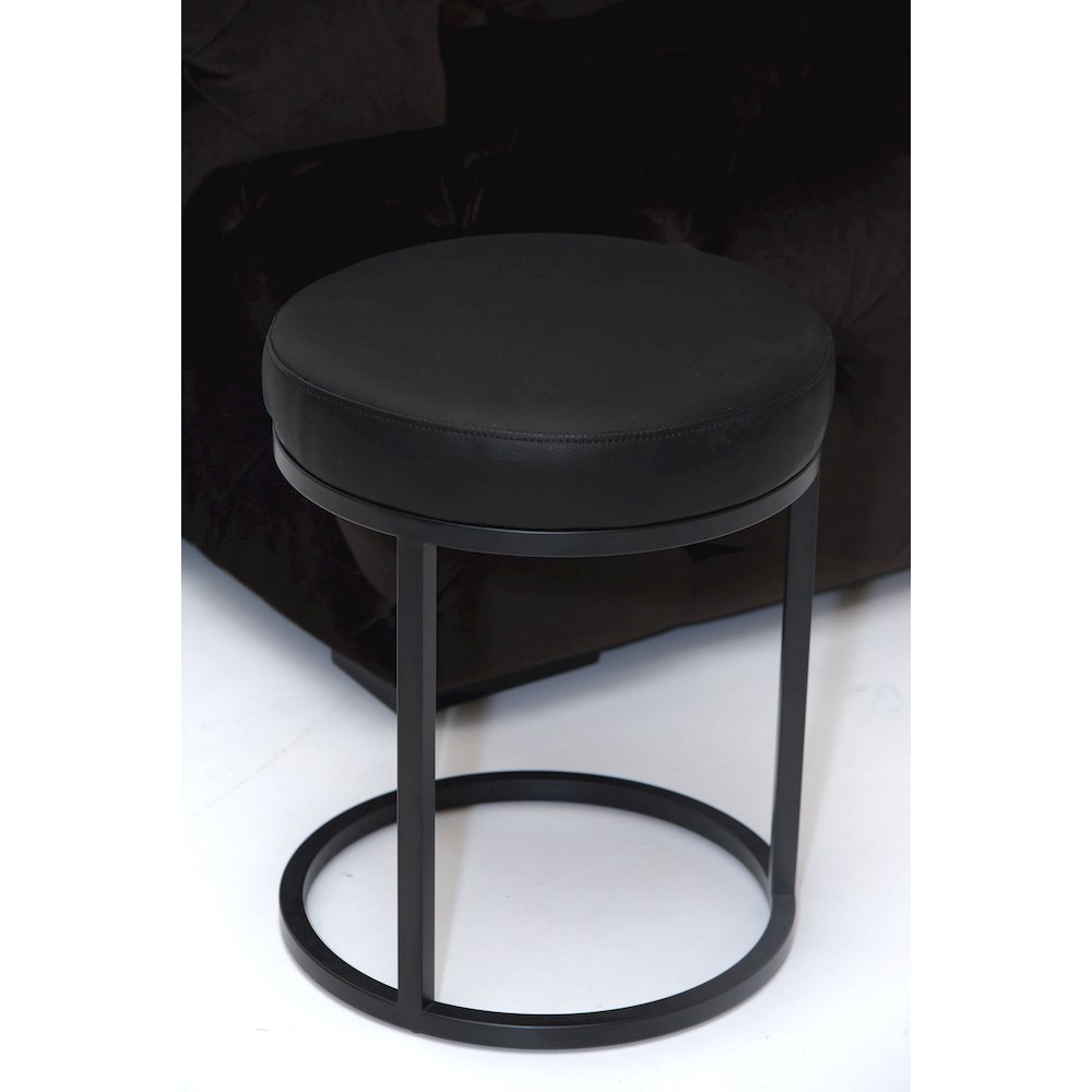 Stan Stool Faux Leather Black. Picture 4