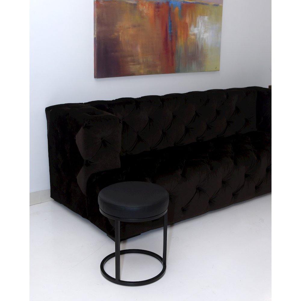 Stan Stool Faux Leather Black. Picture 5