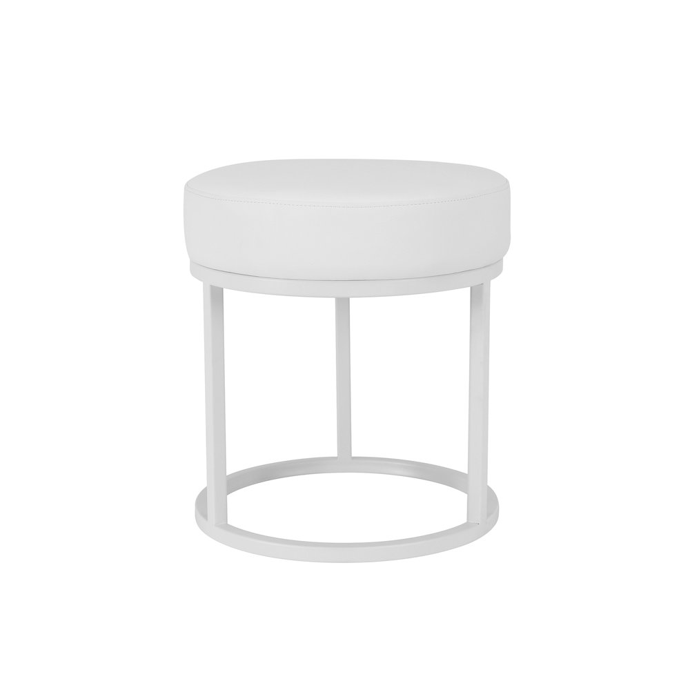 Stan Stool Faux Leather White. Picture 1