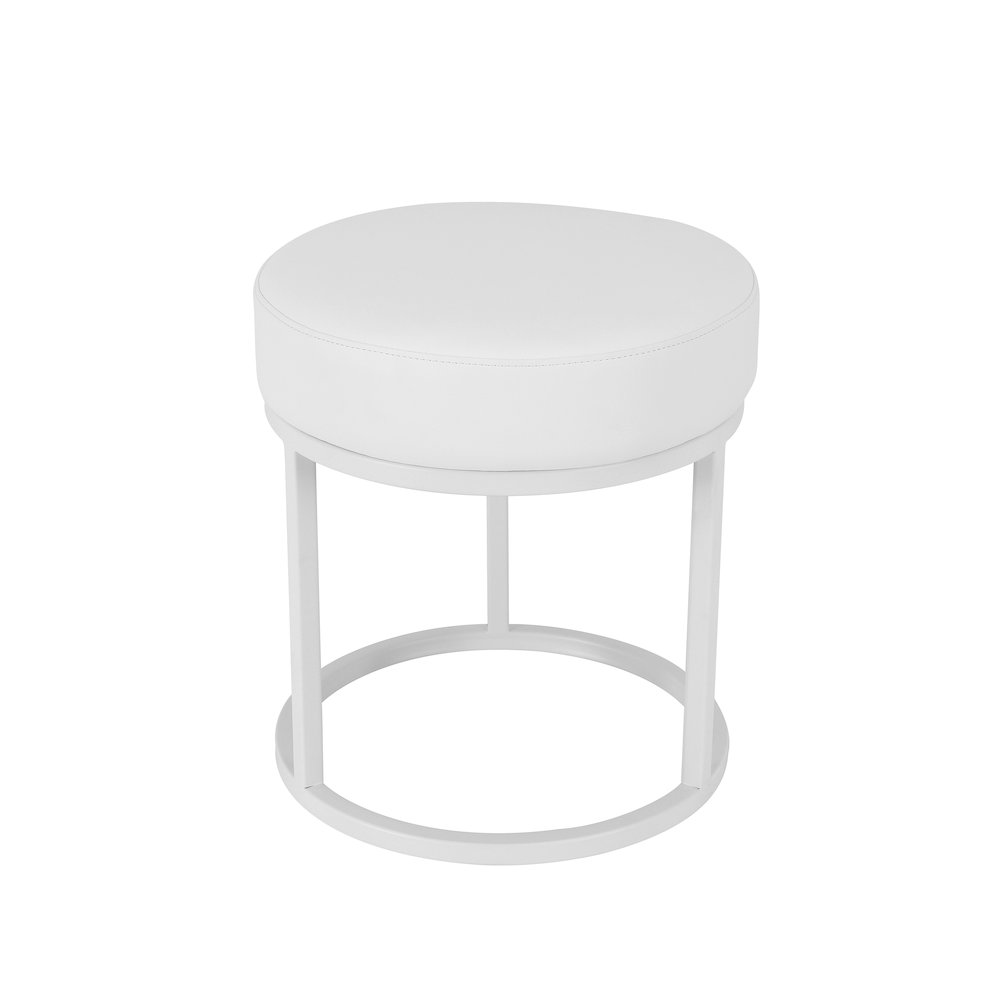 Stan Stool Faux Leather White. Picture 2