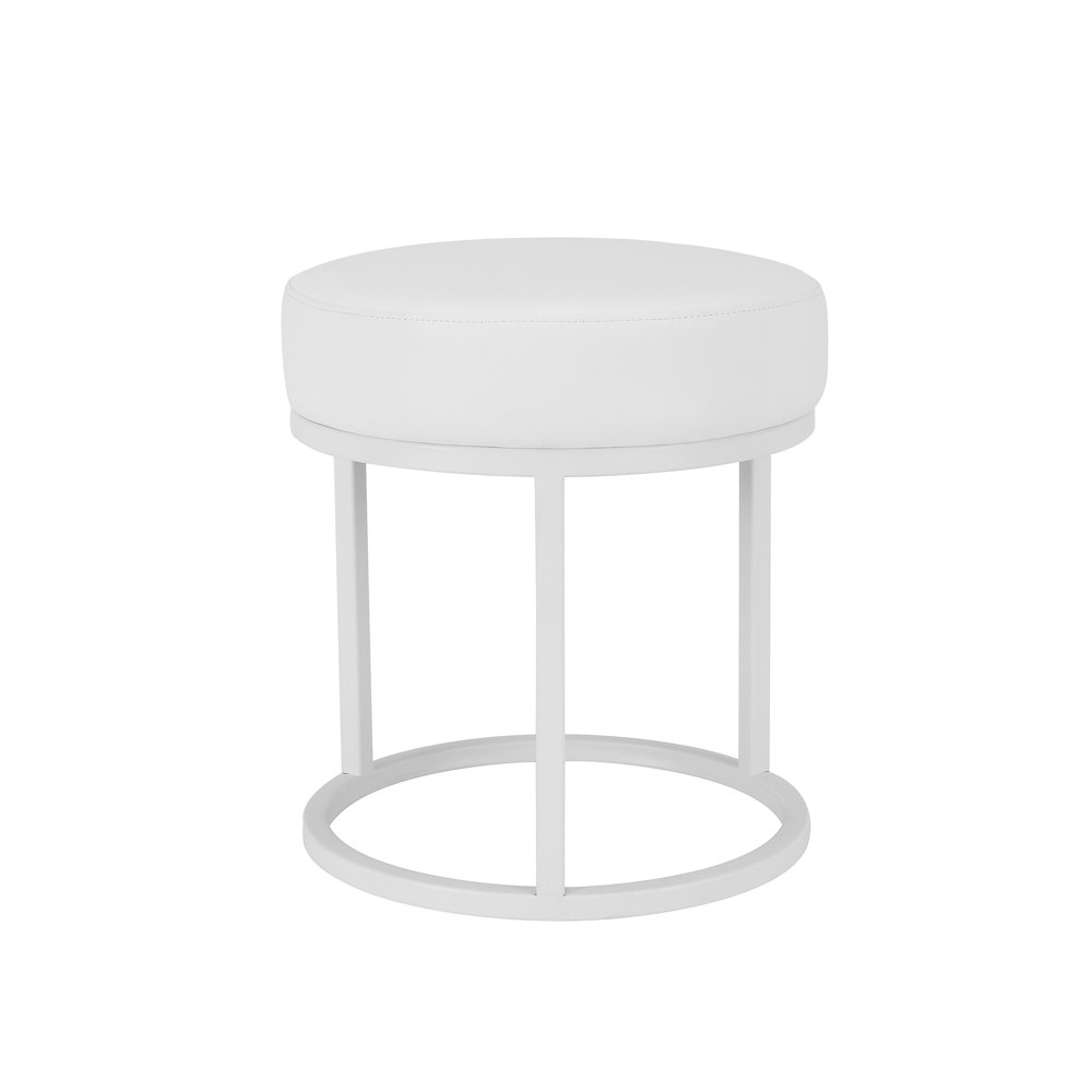 Stan Stool Faux Leather White. Picture 3