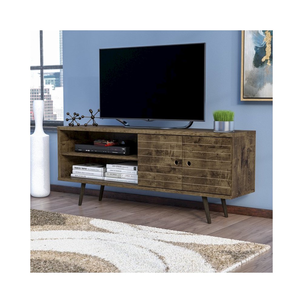 Hal Short Tv Stand White & Black Combo. Picture 1