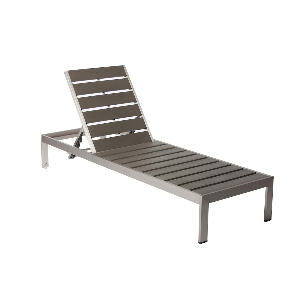 Joseph Lounger, Grey In Aluminum, Polyresin. Picture 1