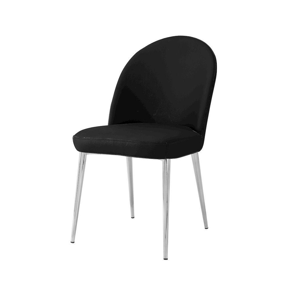 Vera Chair Faux Leather Black - Set Of 2. Picture 3