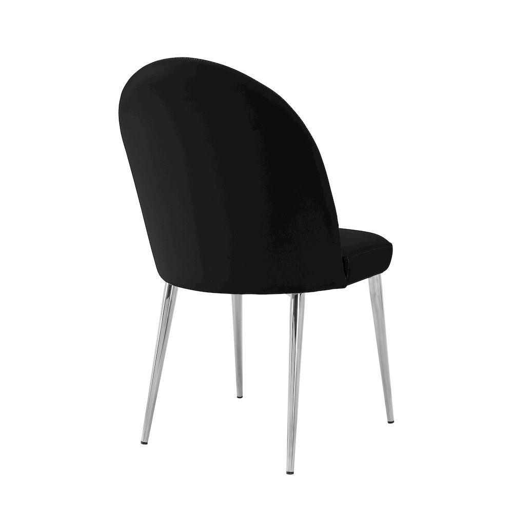 Vera Chair Faux Leather Black - Set Of 2. Picture 2