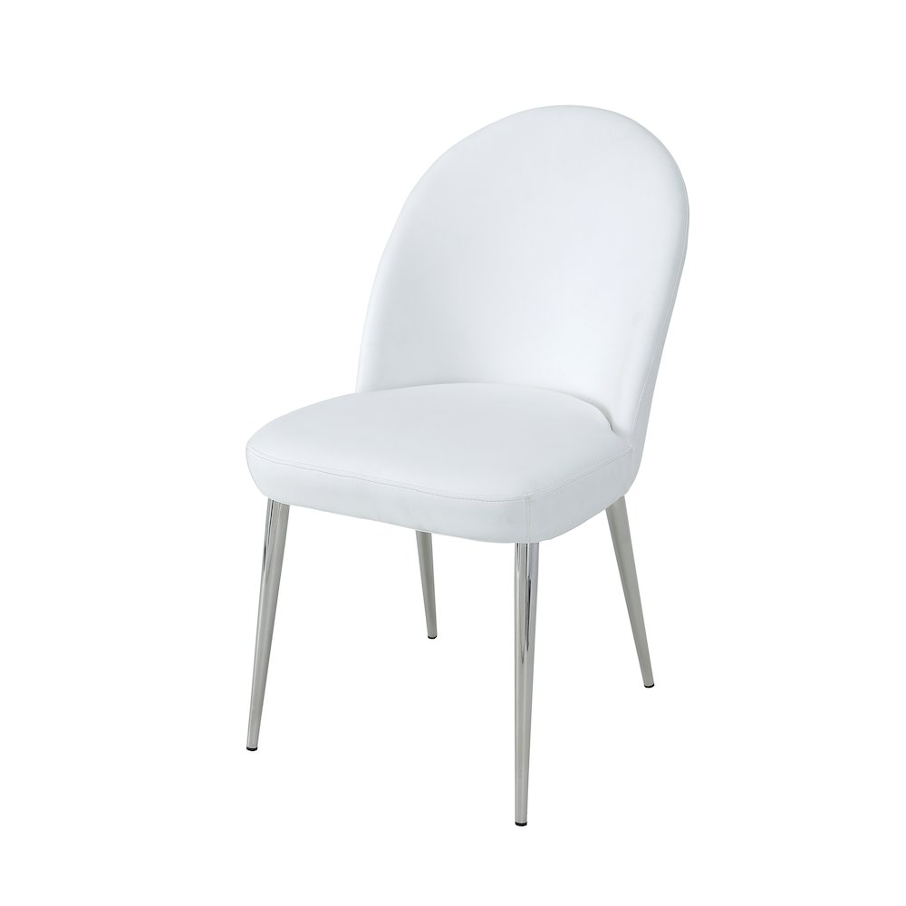 Vera Chair Faux Leather White- Set Of 2. Picture 3