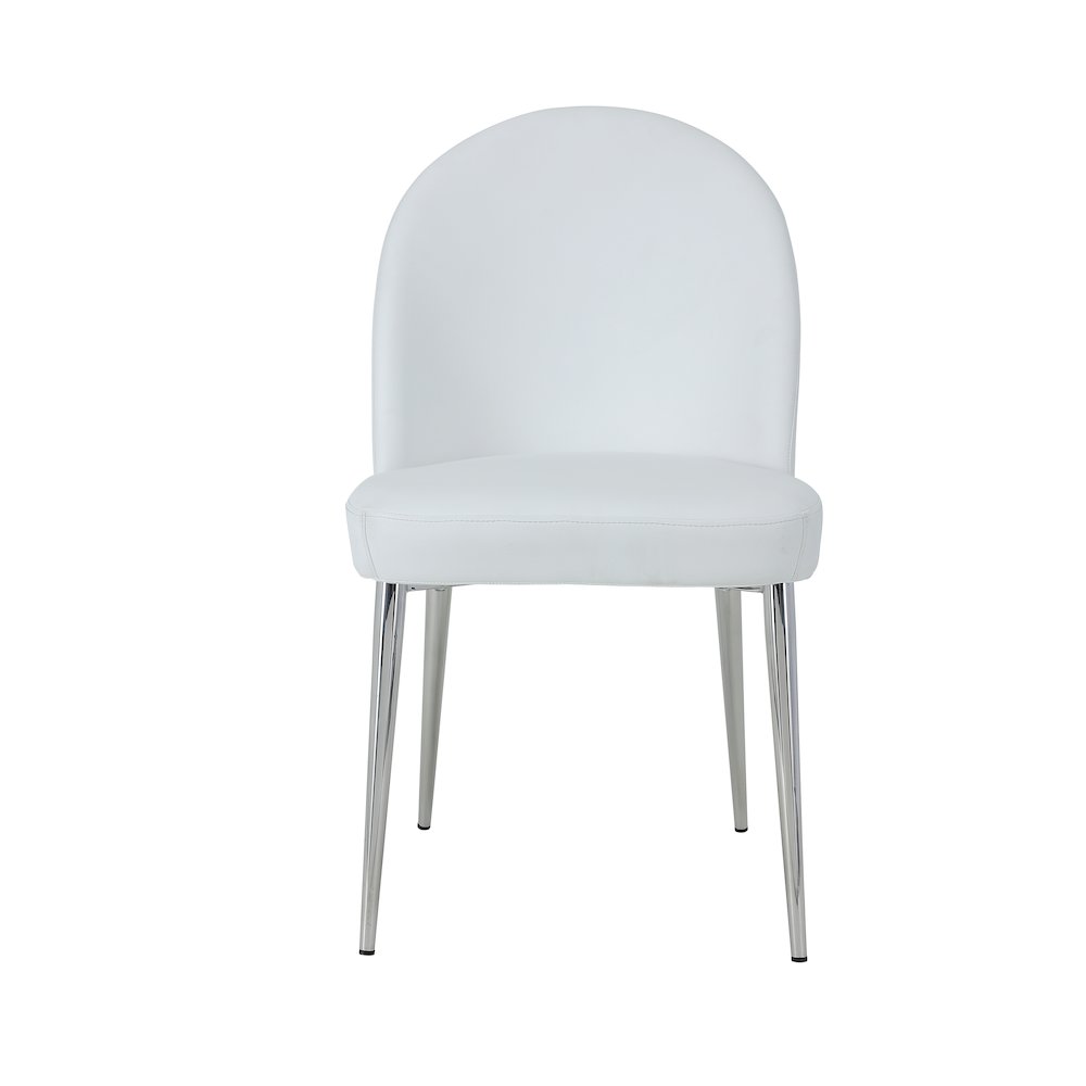 Vera Chair Faux Leather White- Set Of 2. Picture 4