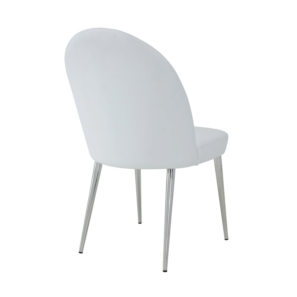 Vera Chair Faux Leather White- Set Of 2. Picture 2