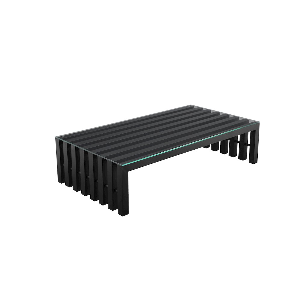 Vlad Coffee Table Rectangle Metal Black. Picture 1