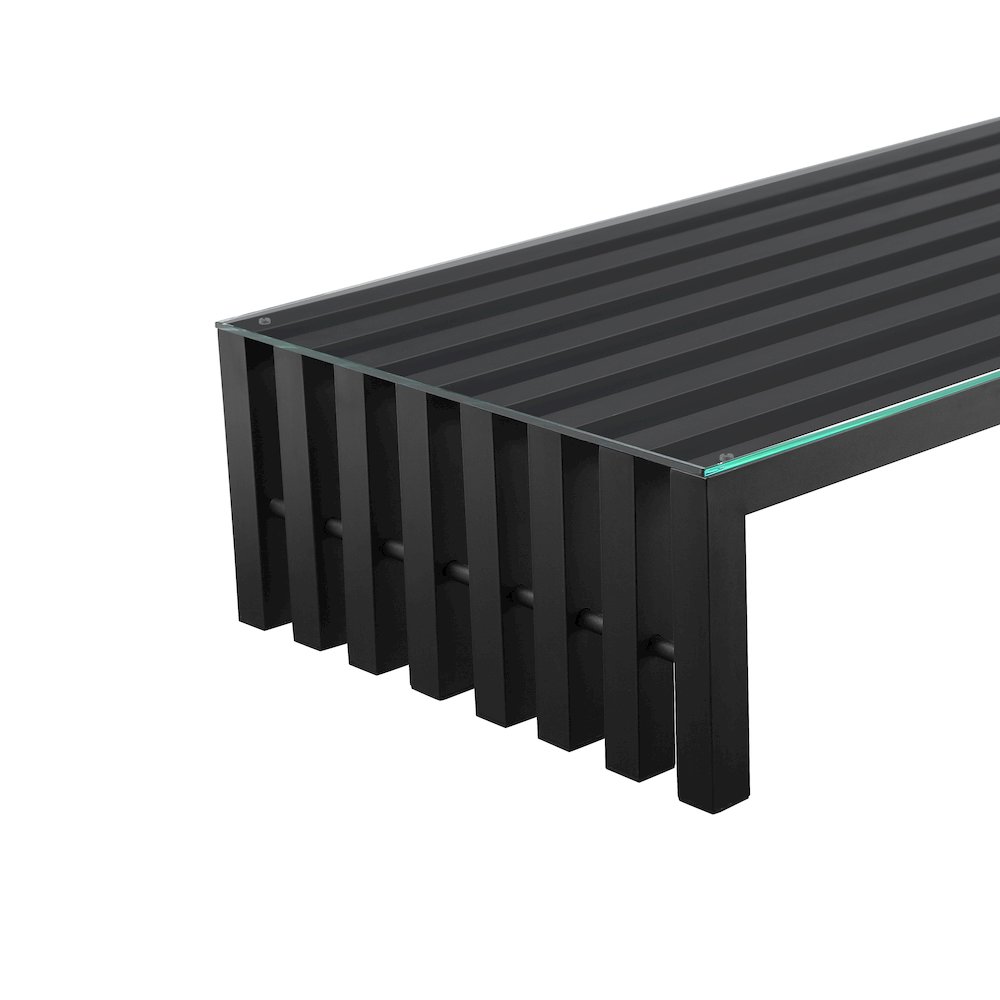Vlad Coffee Table Rectangle Metal Black. Picture 4