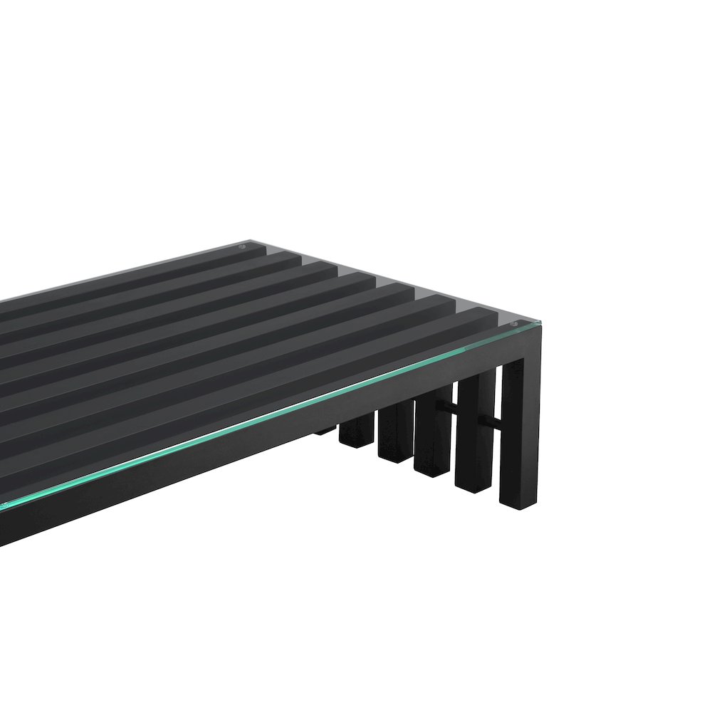Vlad Coffee Table Rectangle Metal Black. Picture 5
