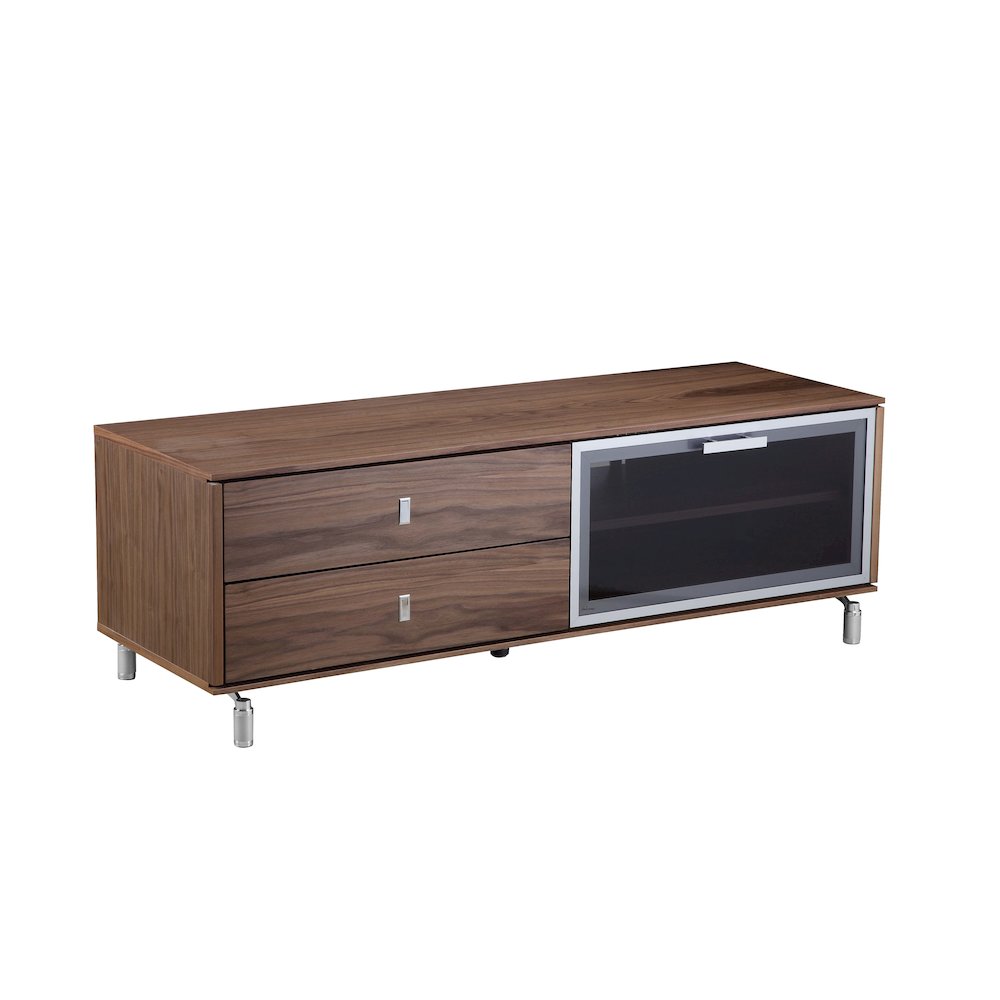 Vida Small Media Unit Walnut. Picture 1