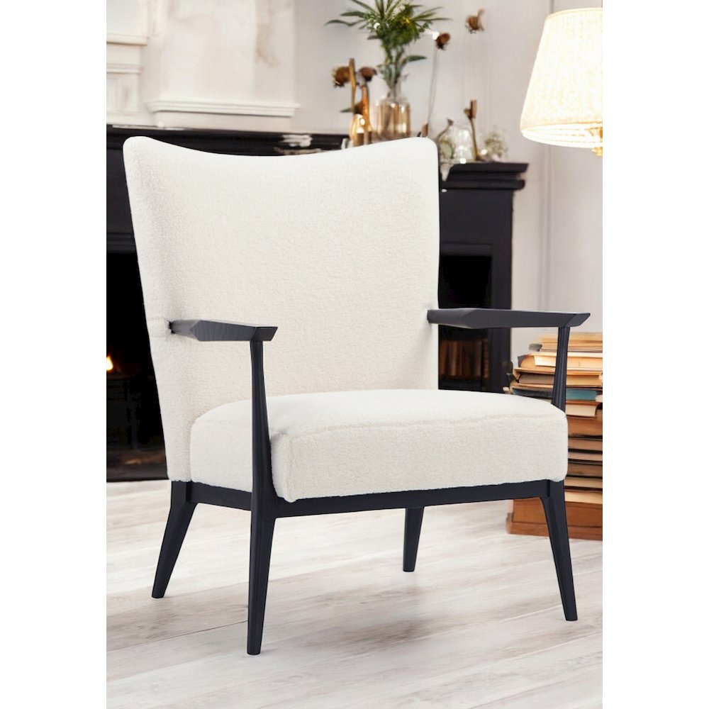 Winnie Lounge Chair Boucle White. Picture 7