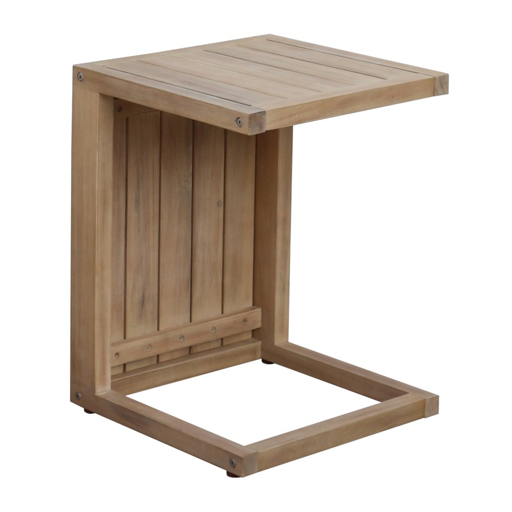Soleil Side Table In Acacia. Picture 2