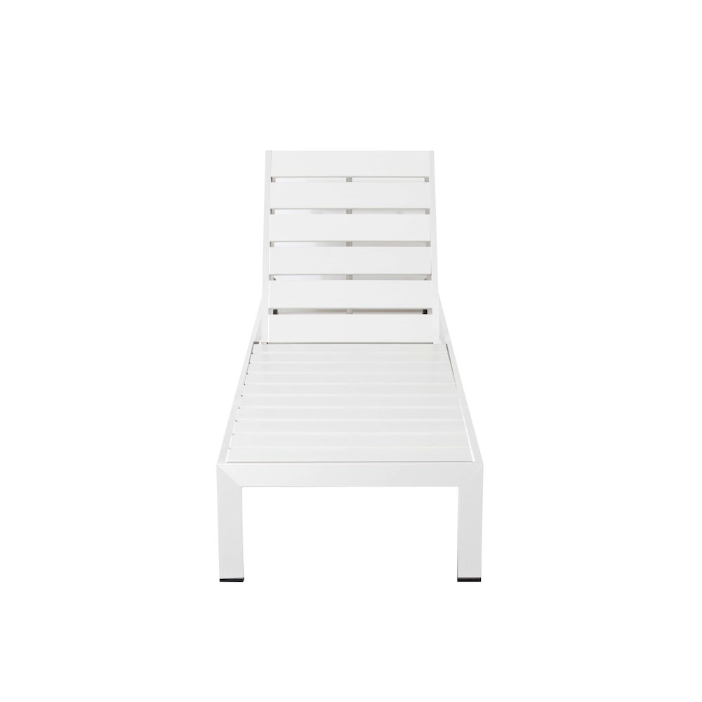 Joseph-Lounger Whtwht In Aluminum, Polyresin. Picture 1