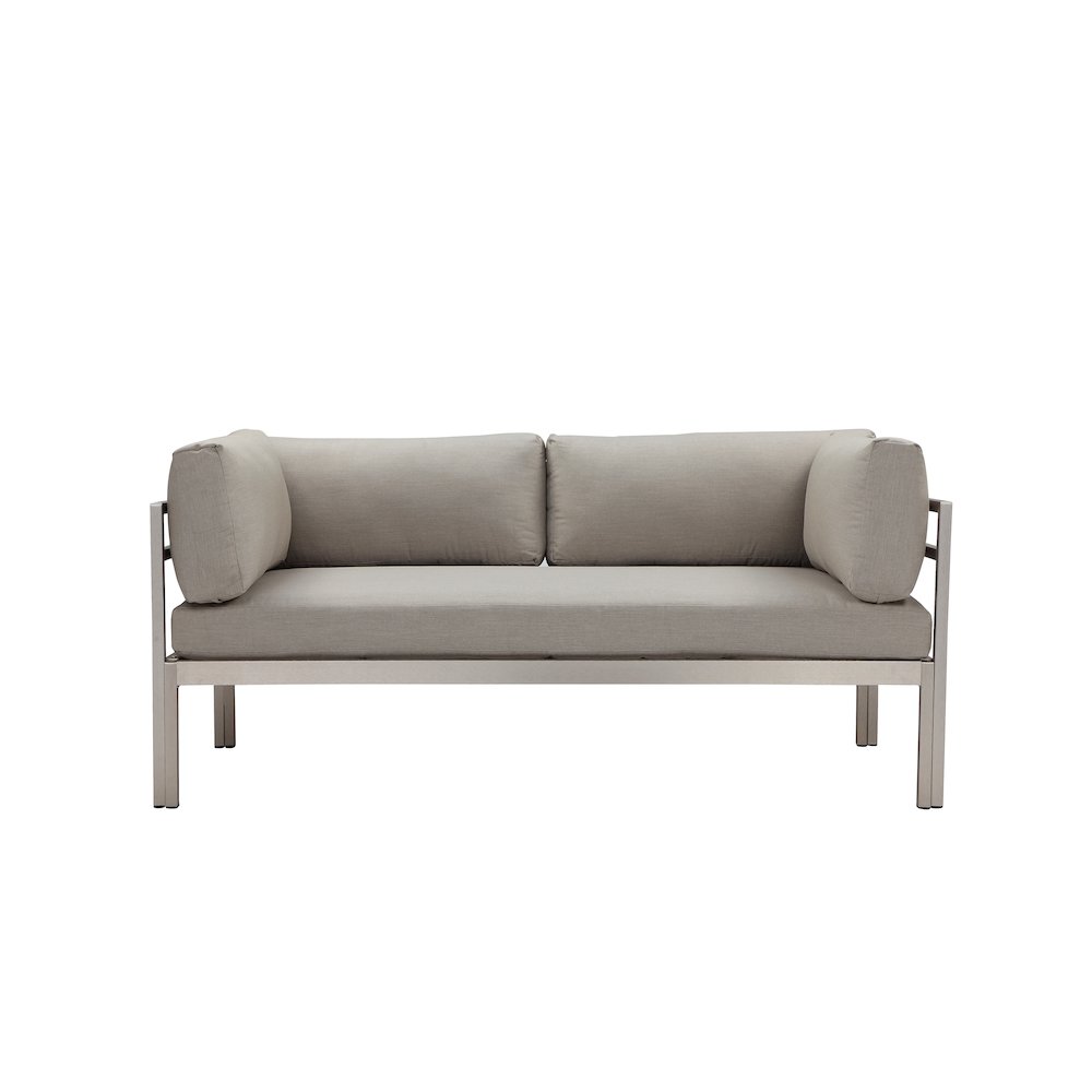 Cloud Sofa Grey In Aluminum. Picture 1