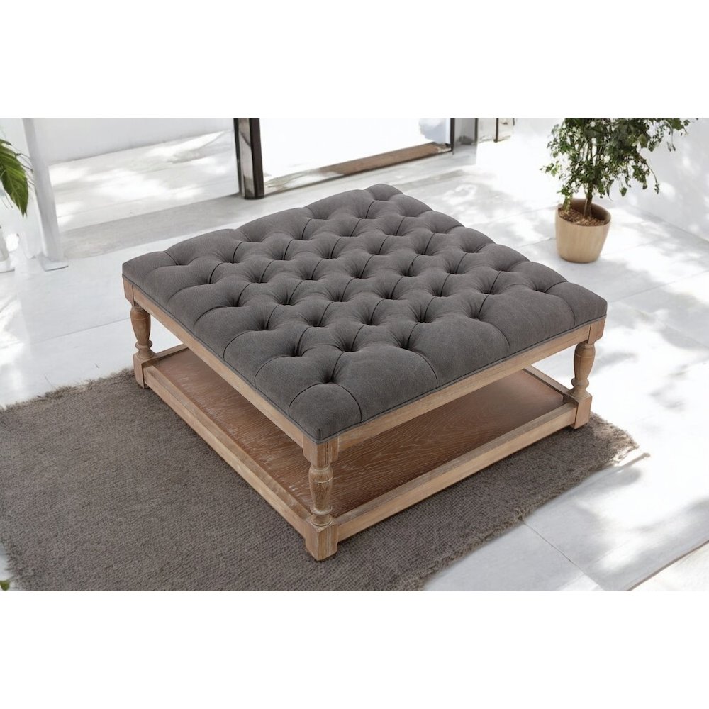 Z-Athena-Sq36 Coffee Table White And Frost Grey. Picture 2