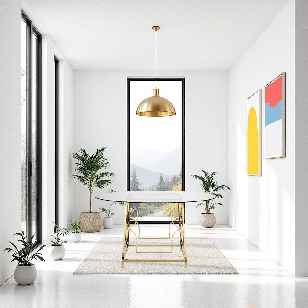 Z-Edward Dining Table Gold. Picture 4